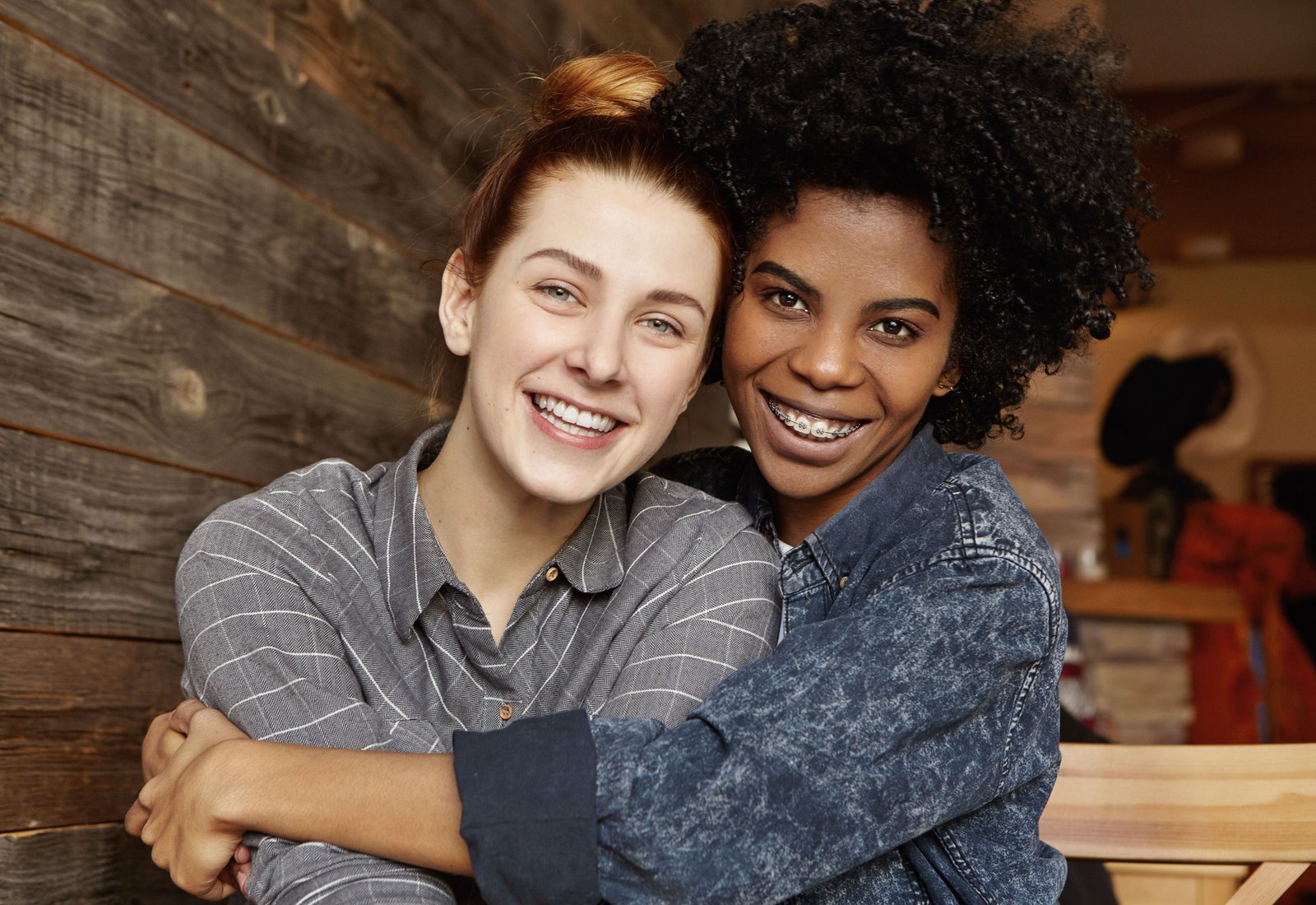 Two smiling students